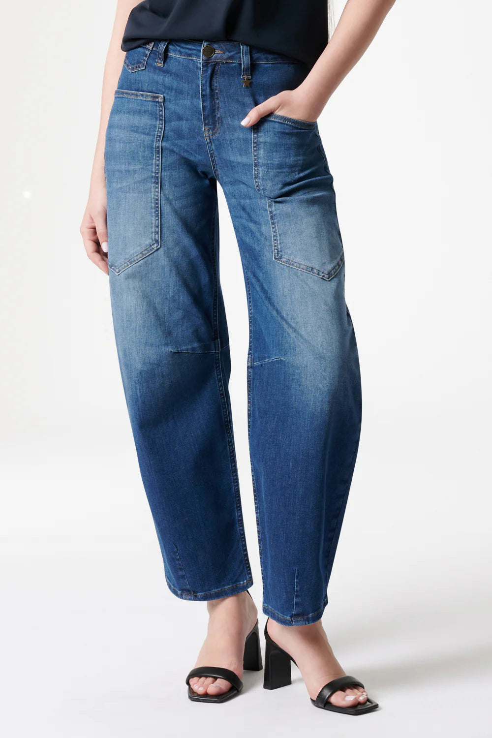 Glücksstern Jeans Serena Bea Baggy in Modellblau