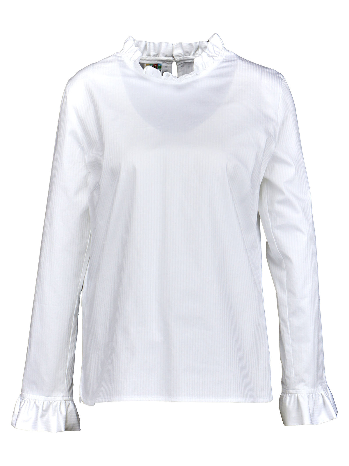 Berwin Bluse mit Stehkragen & Rüschen