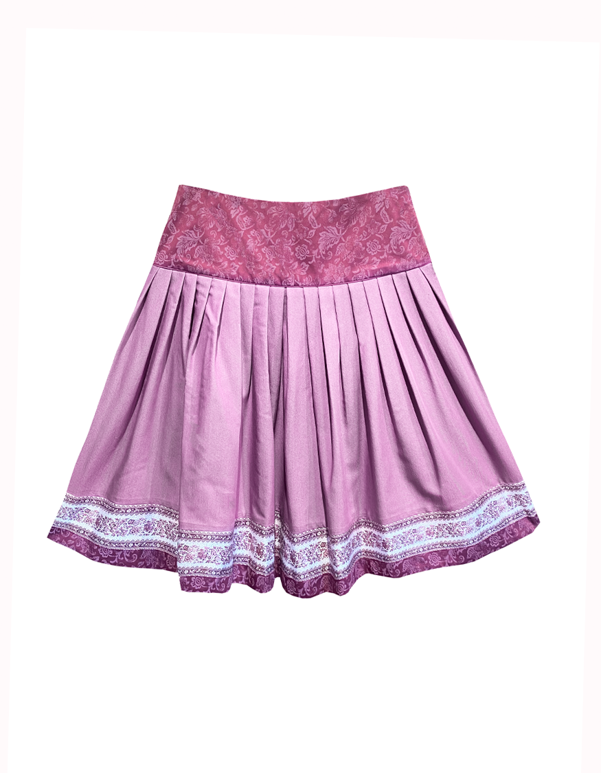Berwin Trachtenrock rosa mit Borte