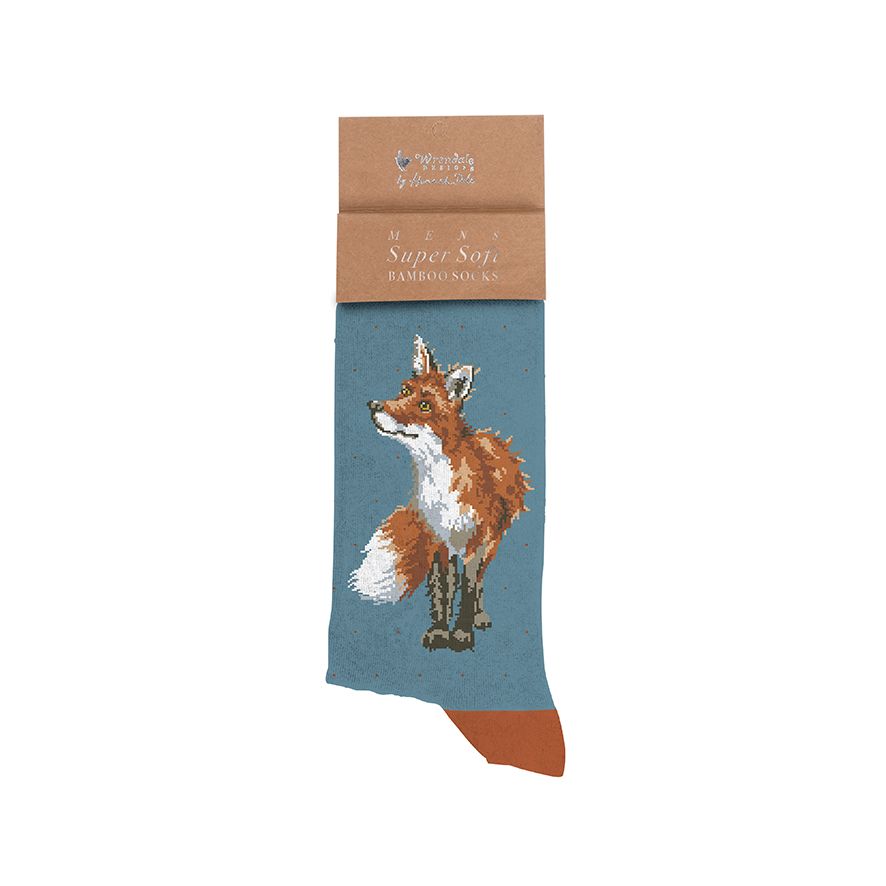 Wrendale  Herren - Socken "Bright Eyed and Bushy Tailed" mit Fuchs