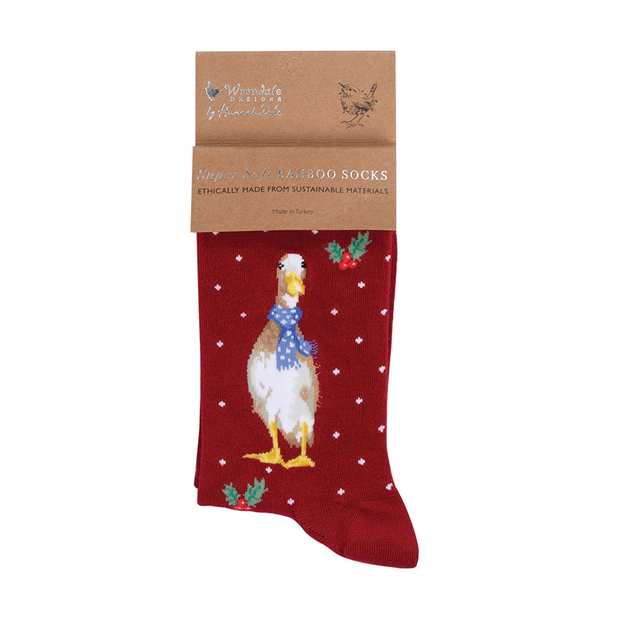 Wrendale Weihnachtssocken mit Gans