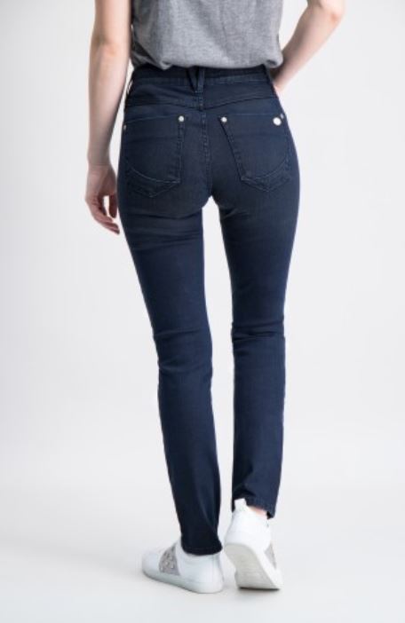Glücksstern Jeans Melina metallblau