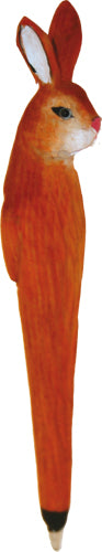 Handgeschnitzter Holzkuli Hase