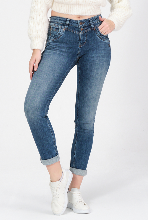 Glückstern Jeans Merle zippblau