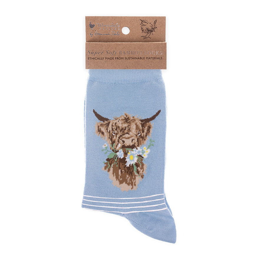 Wrendale Socken "Daisy Coo" mit Kuh