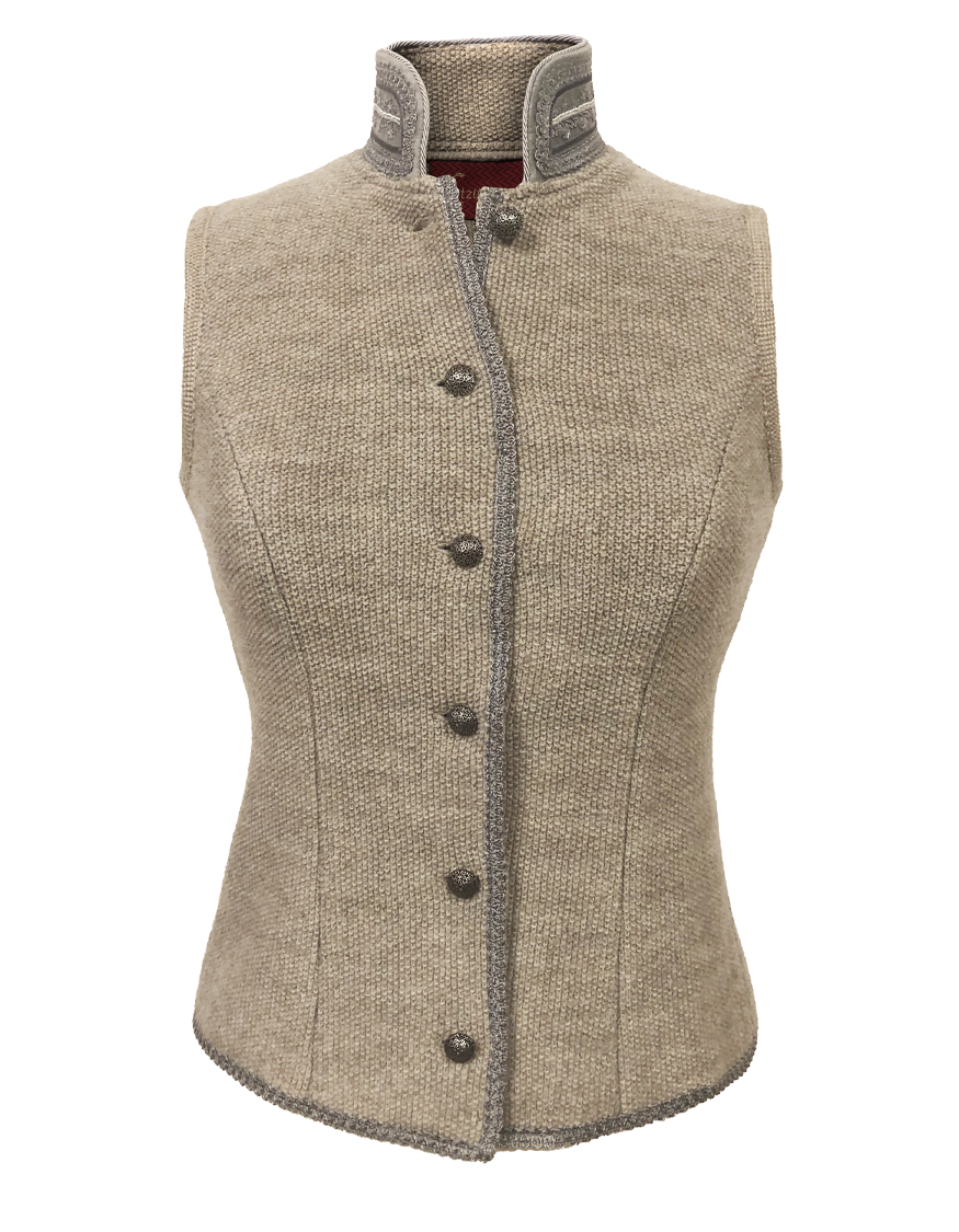 Litzlfelder elegante Damen Strickweste beige
