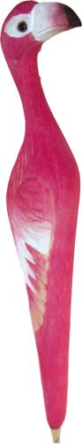 Handgeschnitzter Holzkuli Flamingo