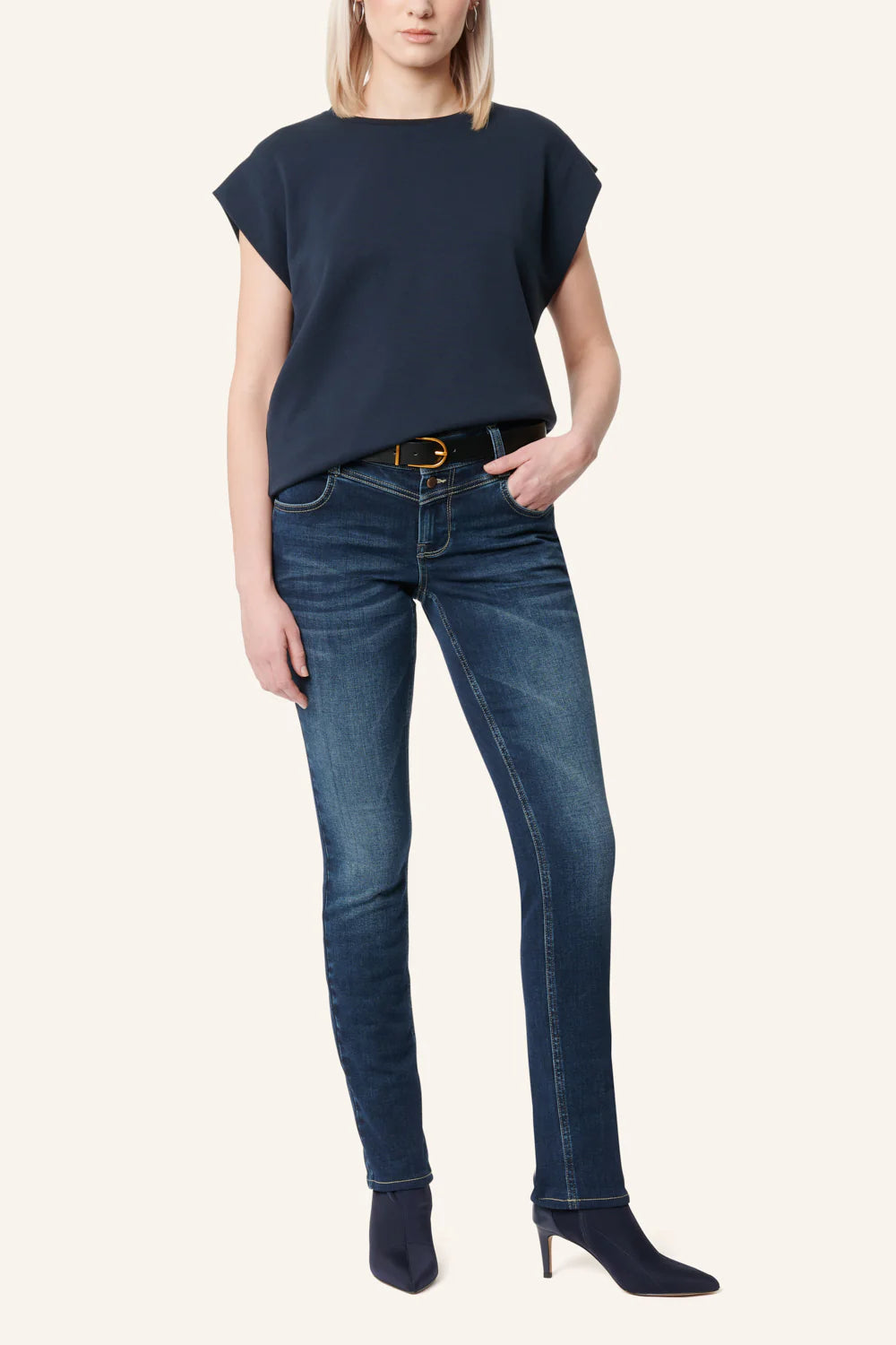 Glücksstern Jeans Merle Eiswasserblau