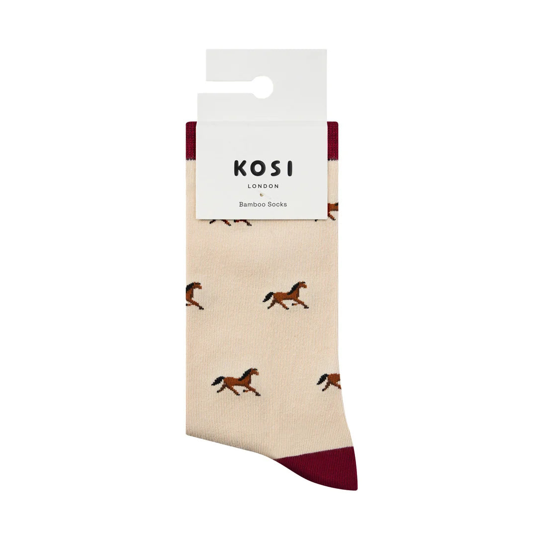 Damen Motivsocken mit Pferden