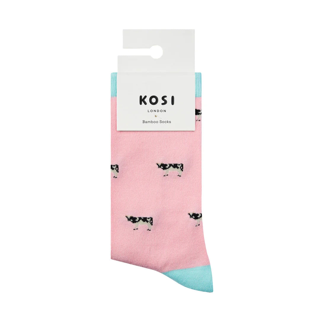 Damen Motivsocken mit Kuh