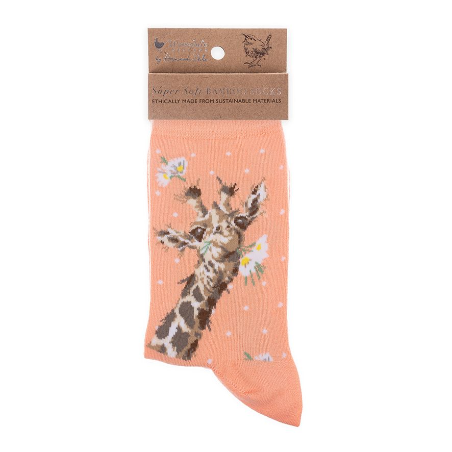 Wrendale Socken "Flowers" mit Giraffe