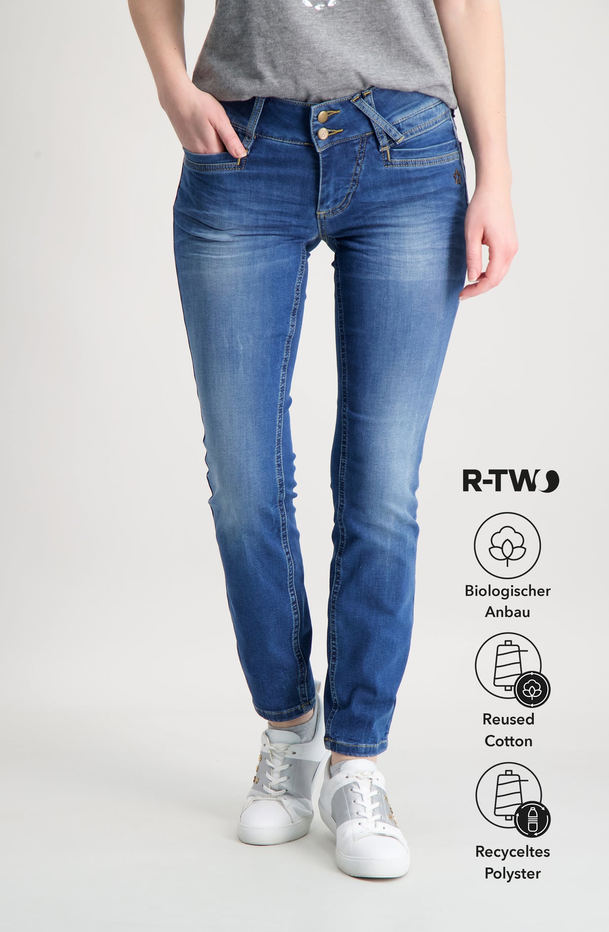 Glücksstern Jeans Nina basaltblau